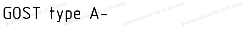 GOST type A字体转换